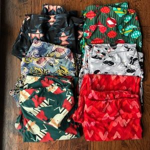 LulaRoe Legging Lot of 6 Pairs, TC, EUC